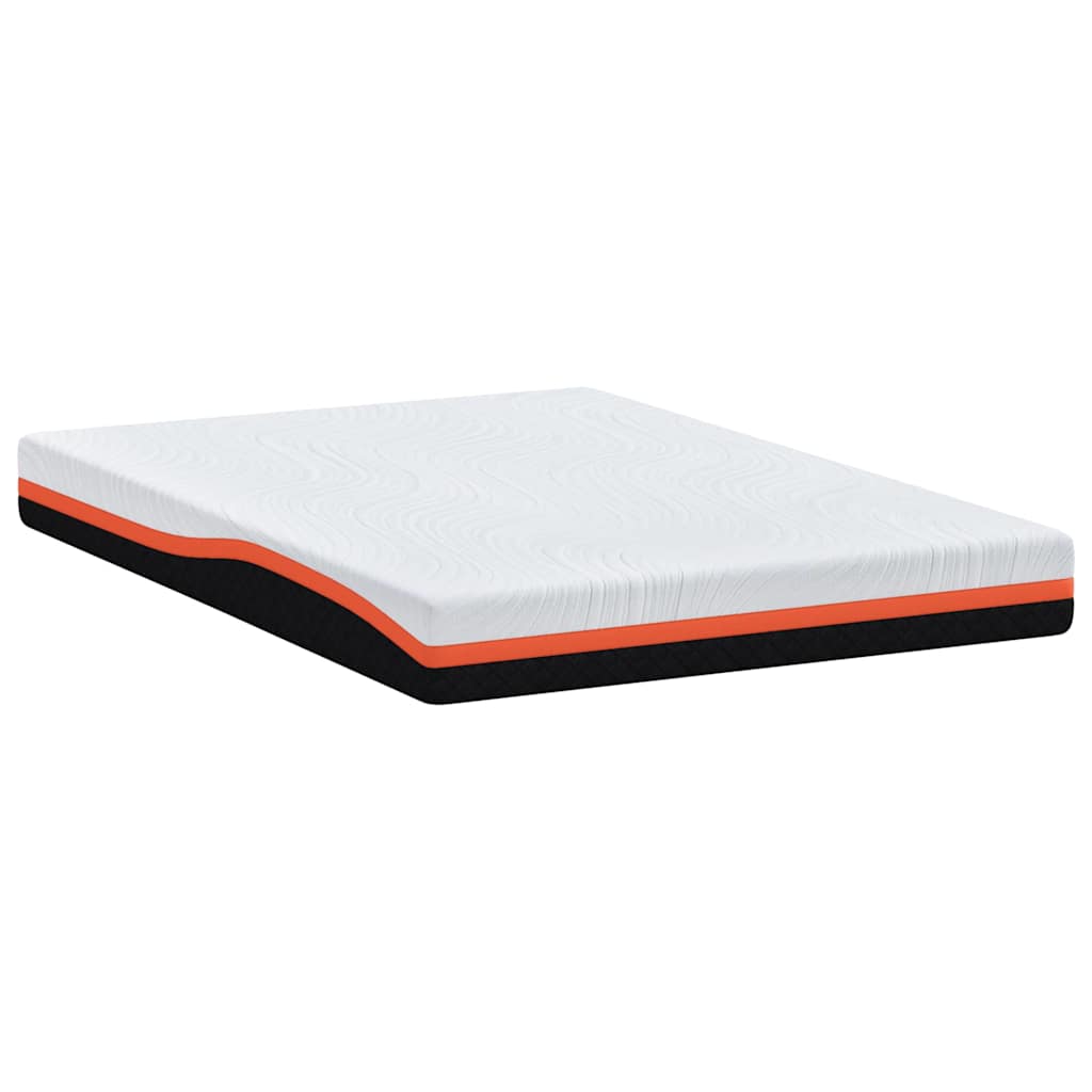 vidaXL Matelas Blanc et Gris 140 x 190 cm Mousse à mémoire de gel - Image 6