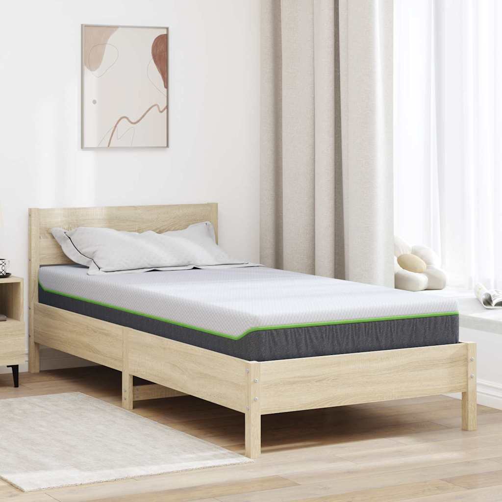 vidaXL Matelas Blanc et Gris 90 x 190 cm Ressort ensaché
