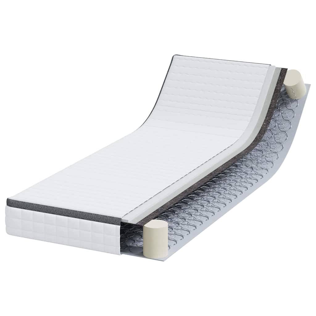 vidaXL Matelas Blanc et Gris 80 x 200 cm Printemps Bonell - Image 3