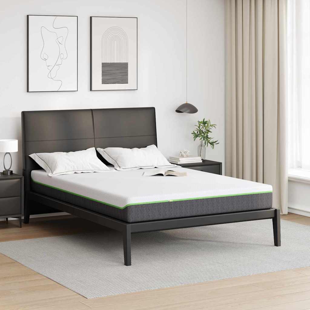 vidaXL Matelas Blanc et Gris 140 x 190 cm Ressort ensaché