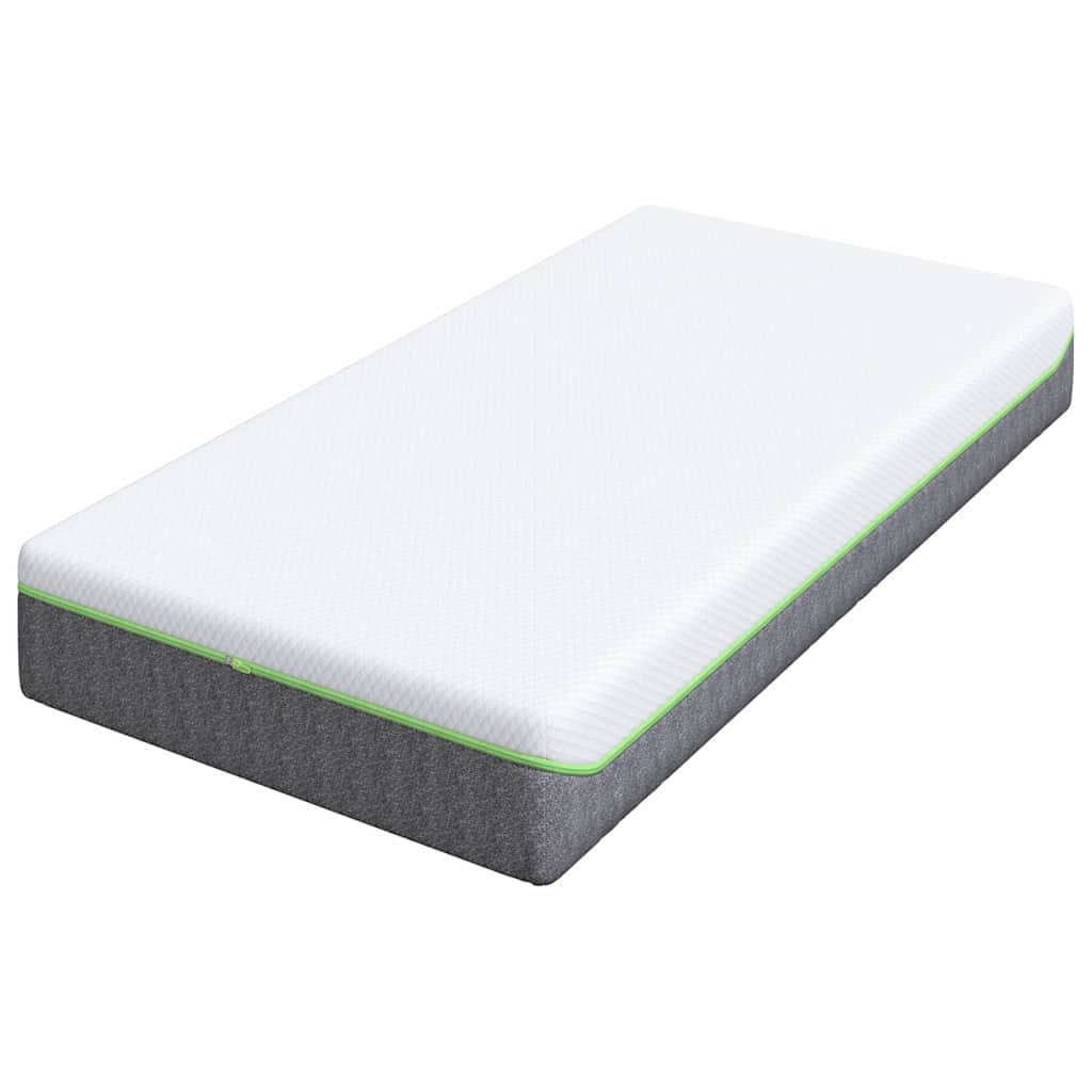 vidaXL Matelas Blanc et Gris 80 x 160 cm Ressort ensaché - Image 4