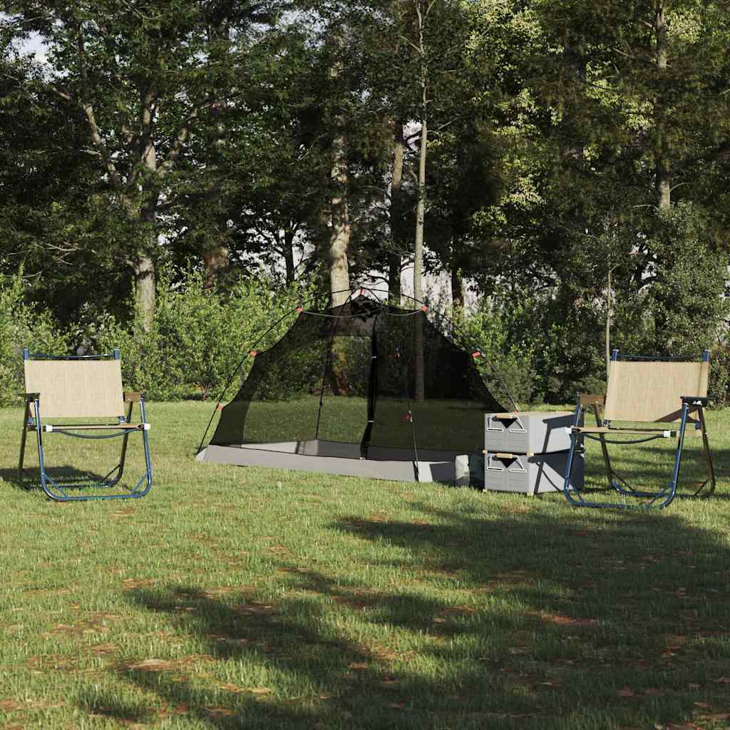 vidaXL Tente avec toit Autre Gris et Noir 236 x 108 x 120 cm