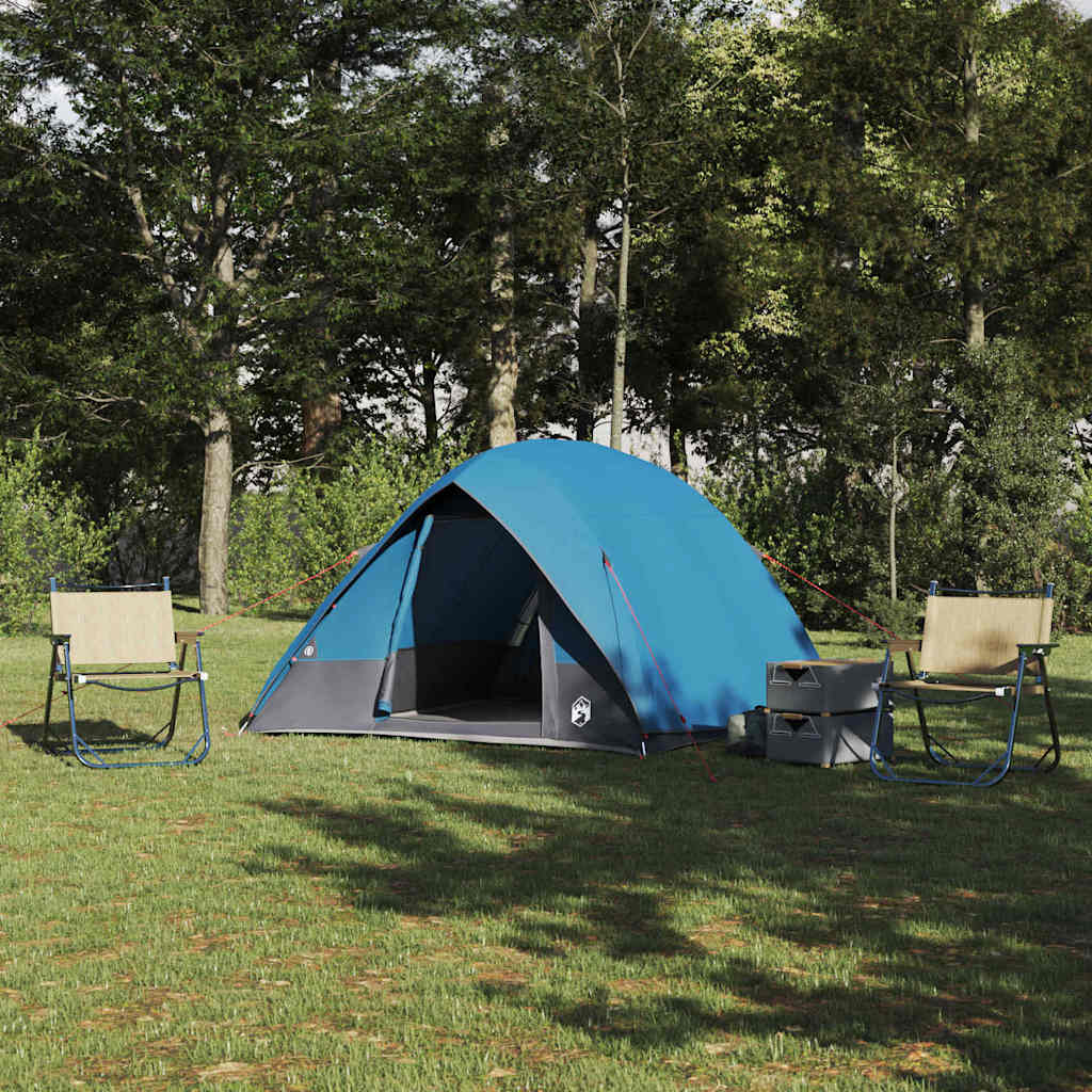 vidaXL Tente de camping Bleu 275 x 230 x 140 cm Polyester