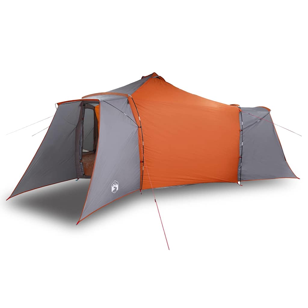 vidaXL Tente Tipi avec toit Gris et orange 492 x 492 x 275 cm tissu - Image 3