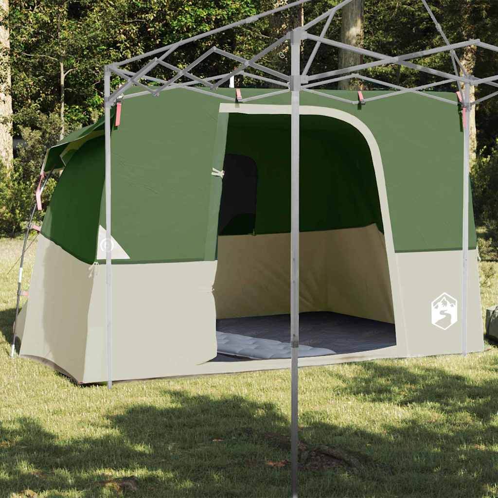 vidaXL Tente avec toit Autre Vert et Noir
