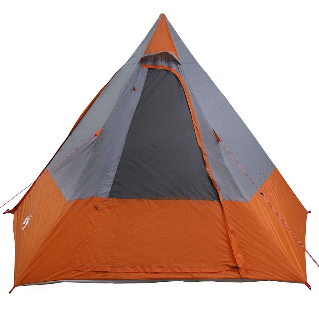 vidaXL Tente de camping Gris et orange 482 x 360 x 227 cm Polyester - Image 5