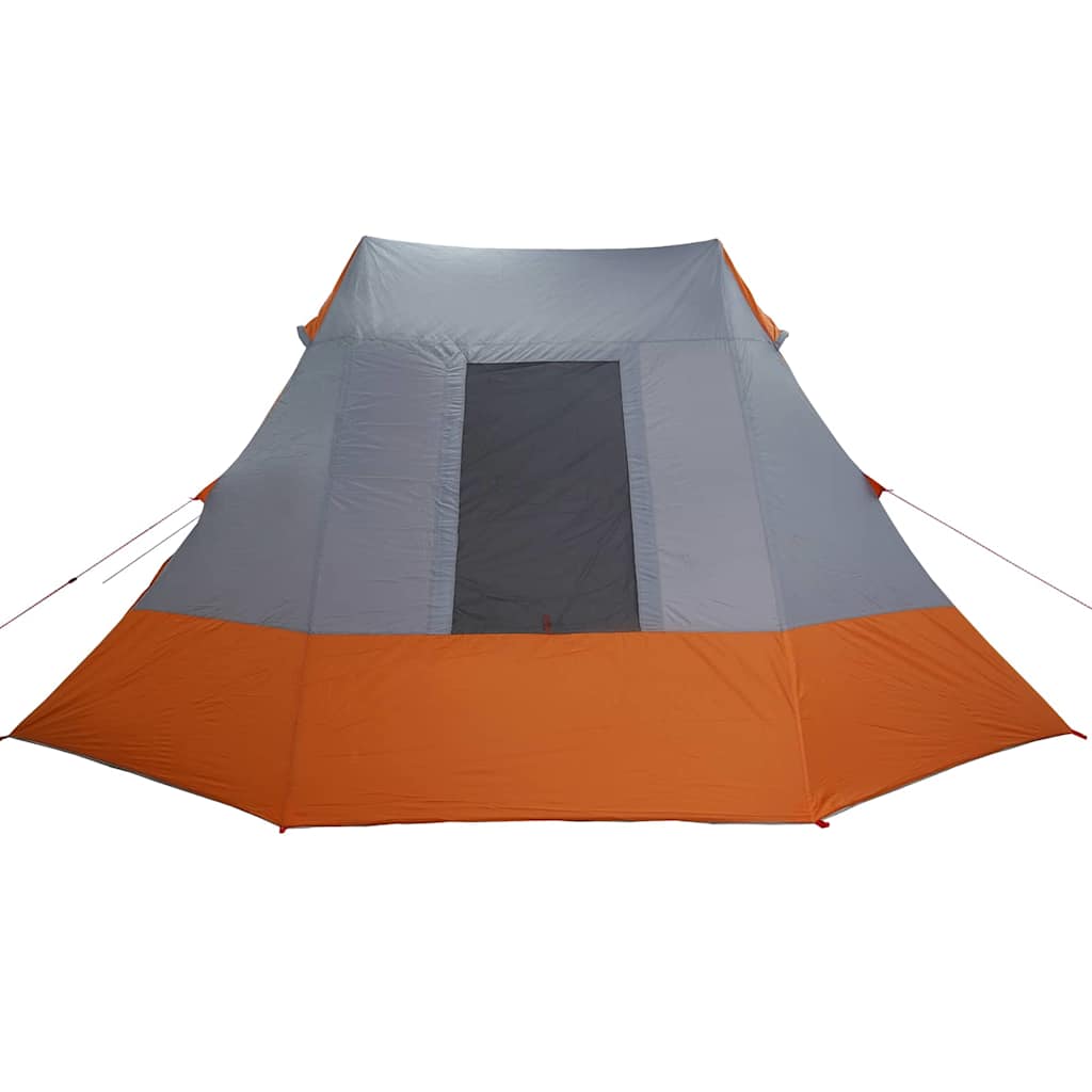 vidaXL Tente de camping Gris et orange 482 x 360 x 227 cm Polyester - Image 6