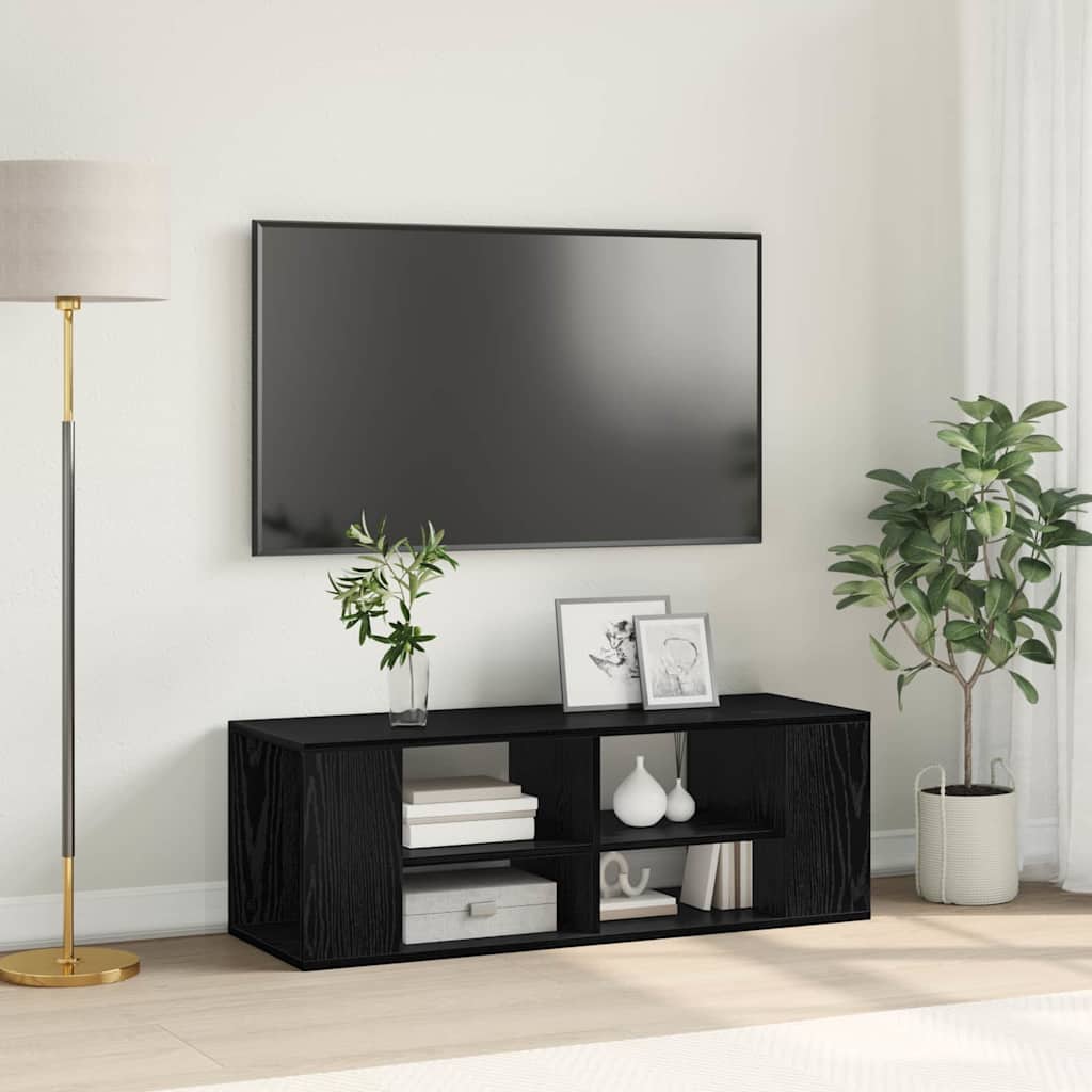 vidaXL Meuble TV mural Chêne noir 102 x 35 x 35 cm Bois d'ingénierie
