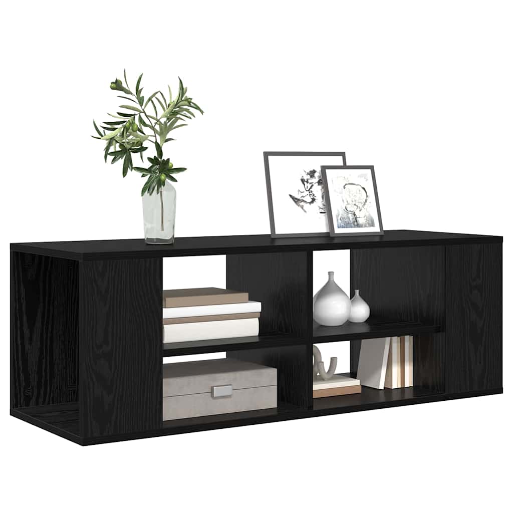 vidaXL Meuble TV mural Chêne noir 102 x 35 x 35 cm Bois d'ingénierie - Image 3