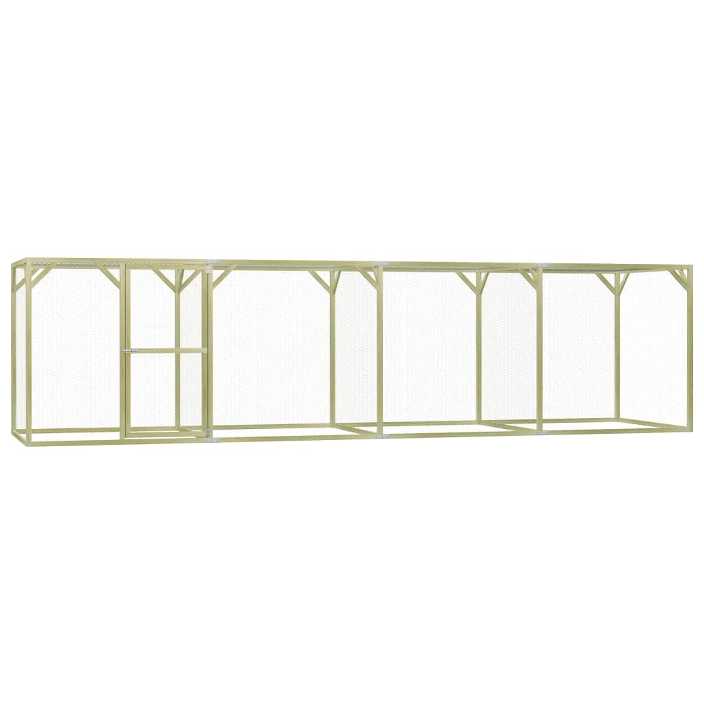 vidaXL Poulailler 1,5x6x1,5 m Pinède imprégnée