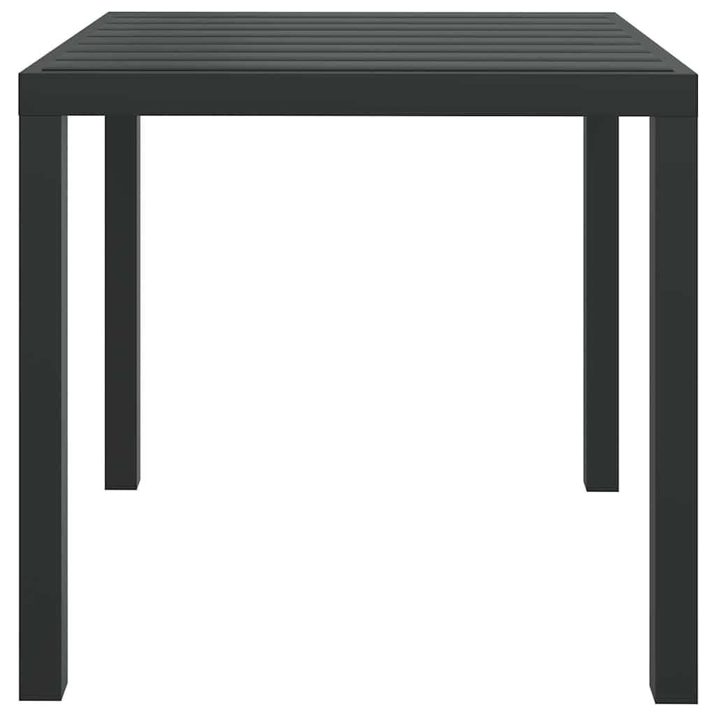 vidaXL Table de jardin Noir 80 x 80 x 74 cm Aluminium et WPC - Image 3