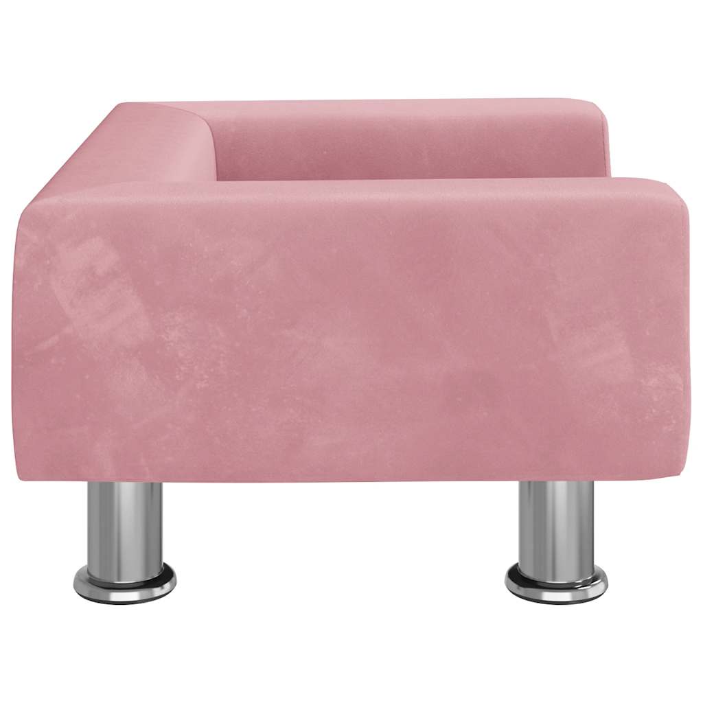 vidaXL Lit pour chien rose 50x40x26,5 cm velours - Image 4