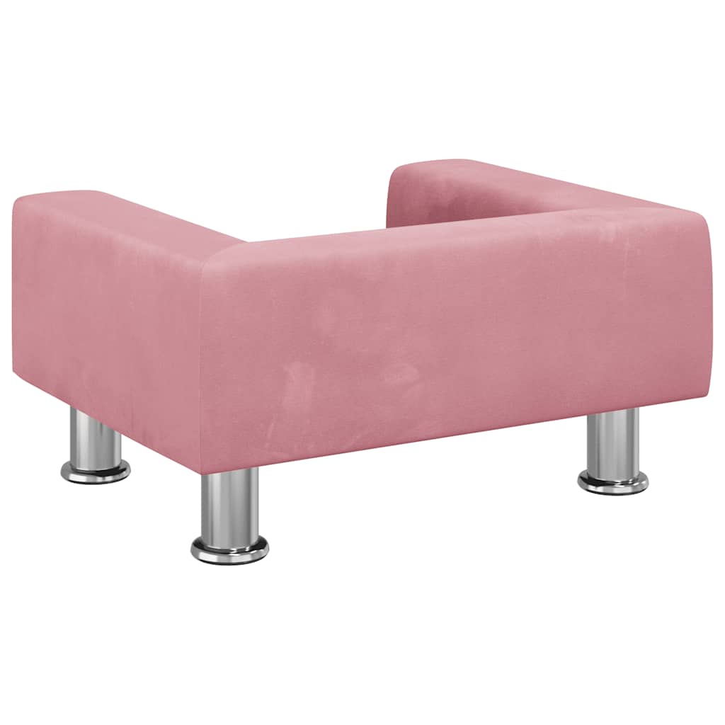 vidaXL Lit pour chien rose 50x40x26,5 cm velours - Image 5