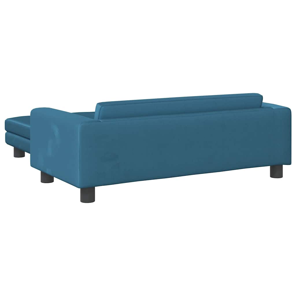 vidaXL Lit pour chien avec extension bleu 100x50x30 cm velours - Image 5