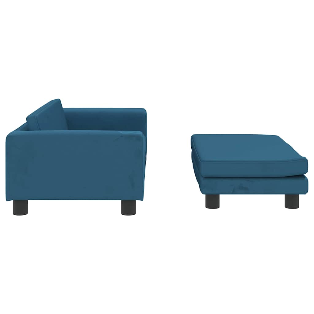 vidaXL Lit pour chien avec extension bleu 100x50x30 cm velours - Image 4