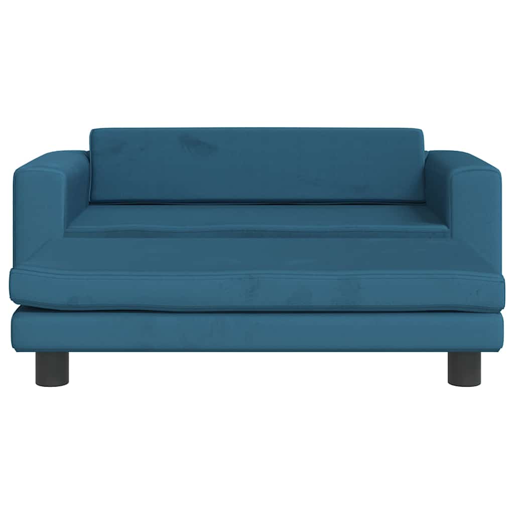 vidaXL Lit pour chien avec extension bleu 100x50x30 cm velours - Image 3