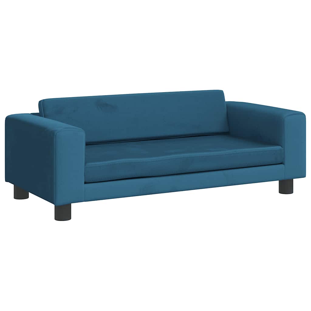 vidaXL Lit pour chien avec extension bleu 100x50x30 cm velours - Image 6
