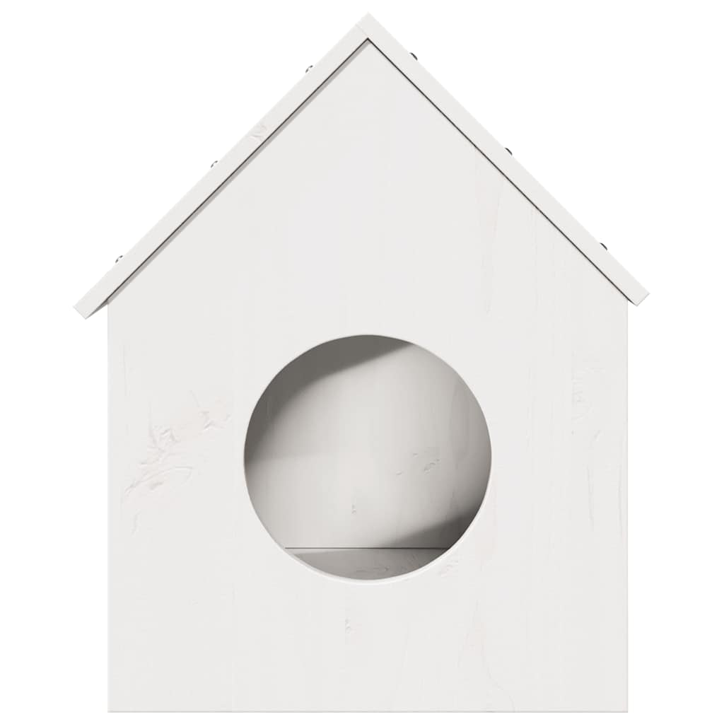 vidaXL Maison pour chat blanc 41x50x50 cm bois de pin massif - Image 3