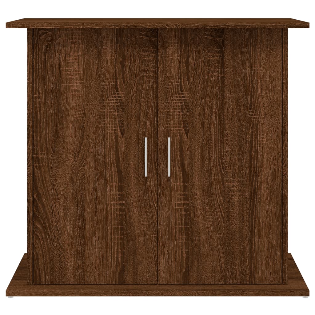 vidaXL Support pour aquarium chêne marron 81x36x73cm bois d'ingénierie - Image 5
