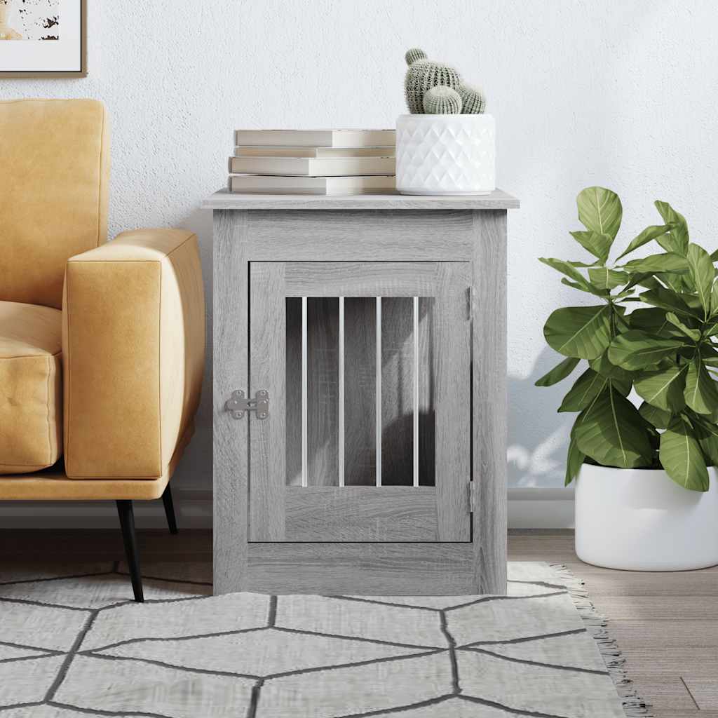 vidaXL Meuble de cage pour chiens sonoma gris 55x80x68 cm - Image 3