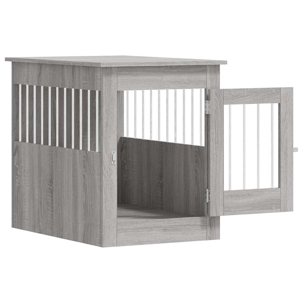 vidaXL Meuble de cage pour chiens sonoma gris 55x80x68 cm - Image 6