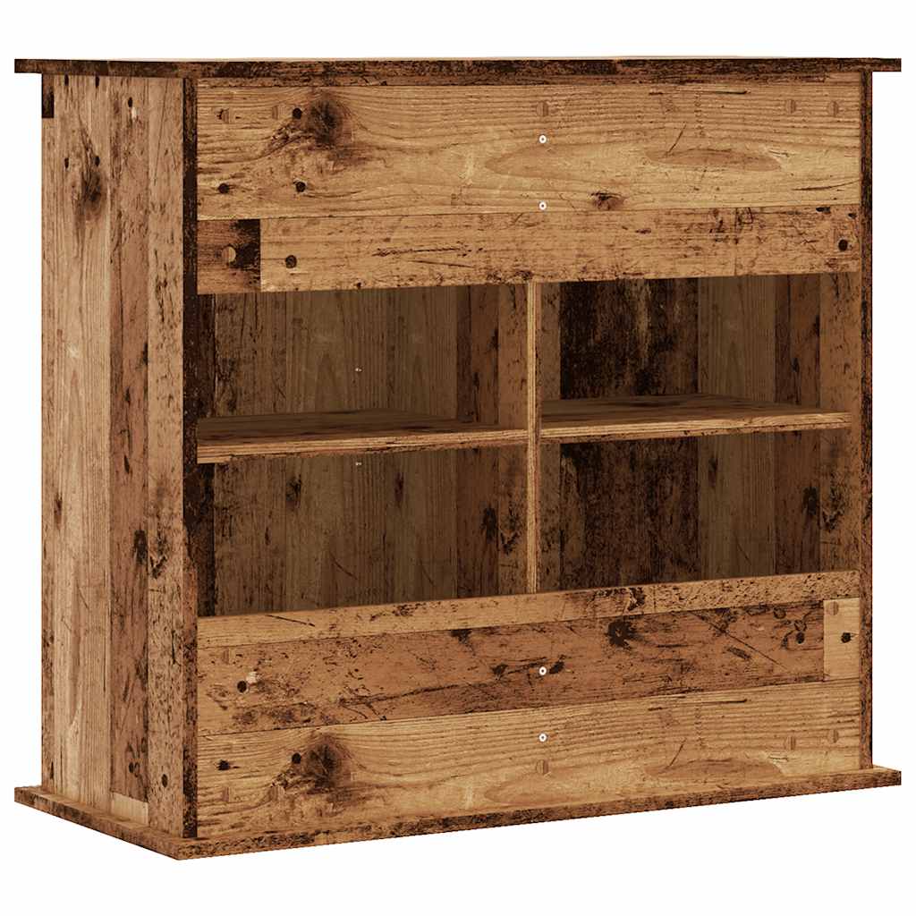 vidaXL Support pour aquarium vieux bois 81x36x73 cm bois d'ingénierie - Image 6