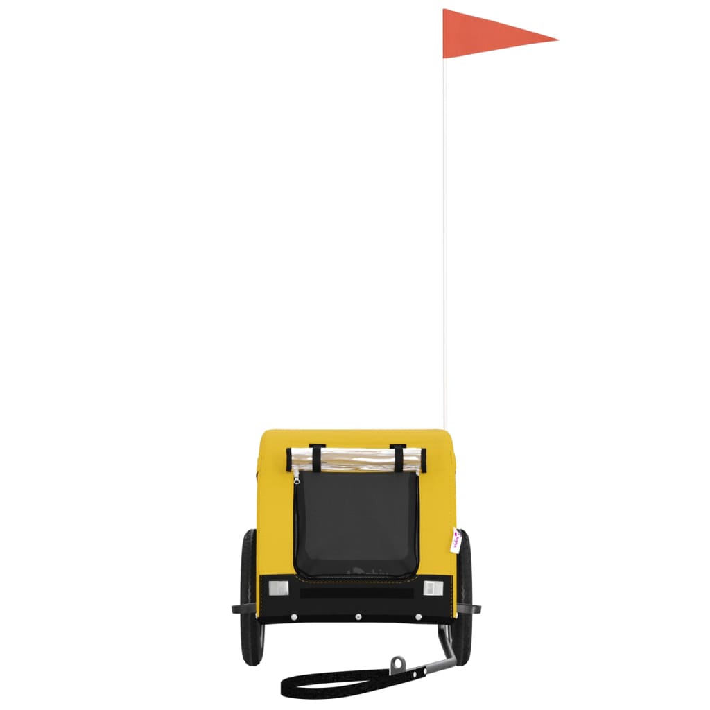 vidaXL Remorque de vélo pour animaux de compagnie jaune et noir - Image 3