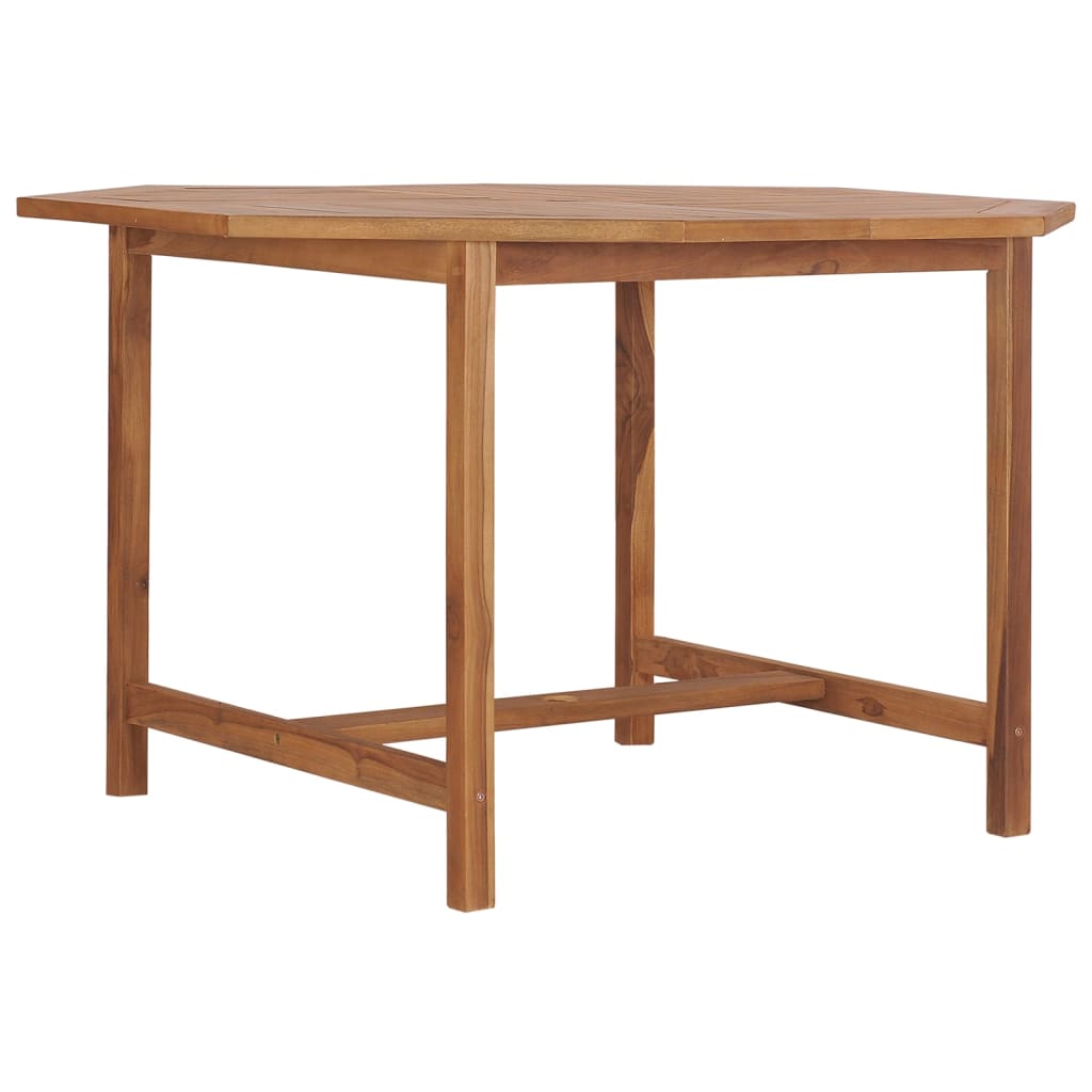 vidaXL Table à dîner de jardin 110x110x75 cm Bois massif de teck