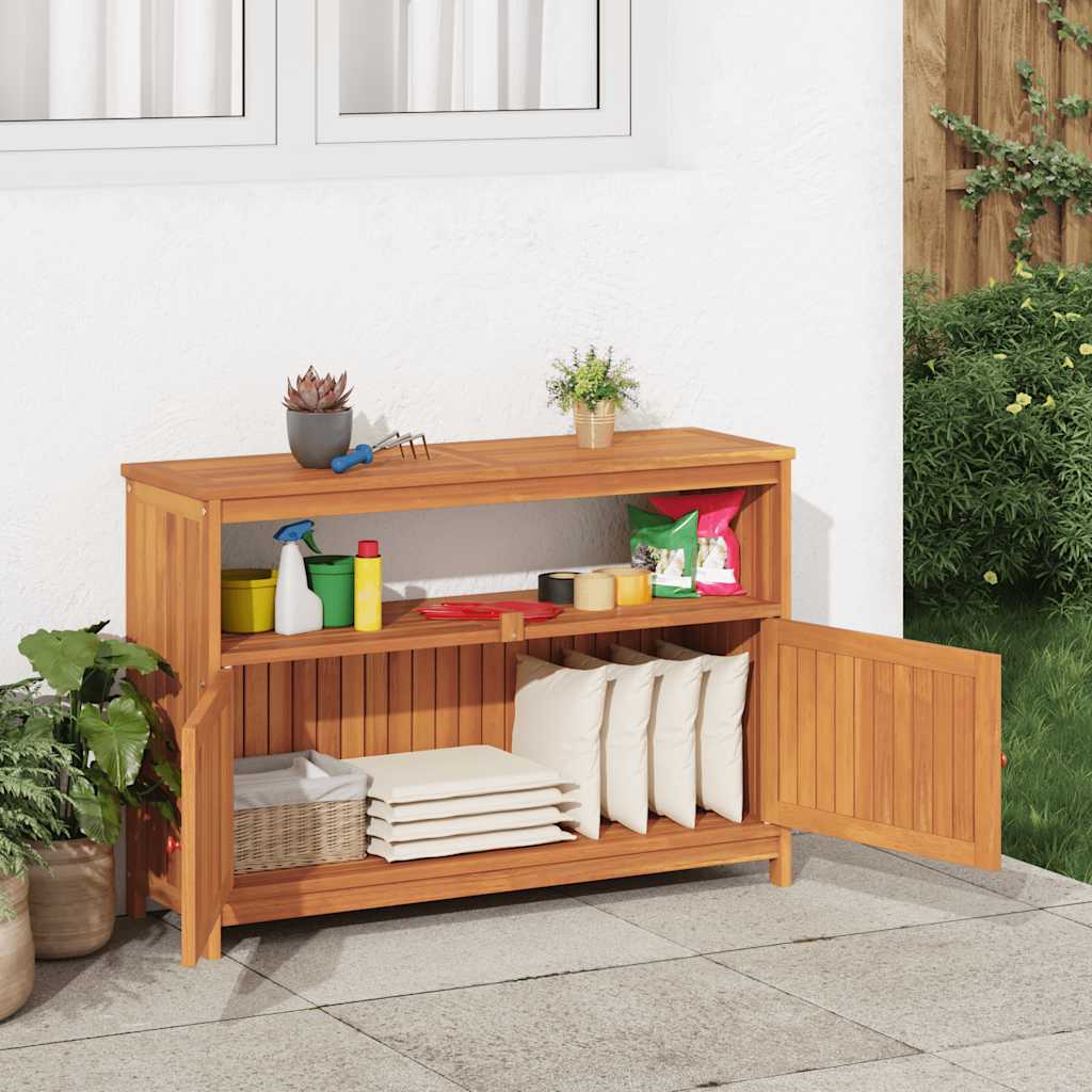 vidaXL Table console de jardin 110x35x75 cm bois massif d'acacia - Image 3