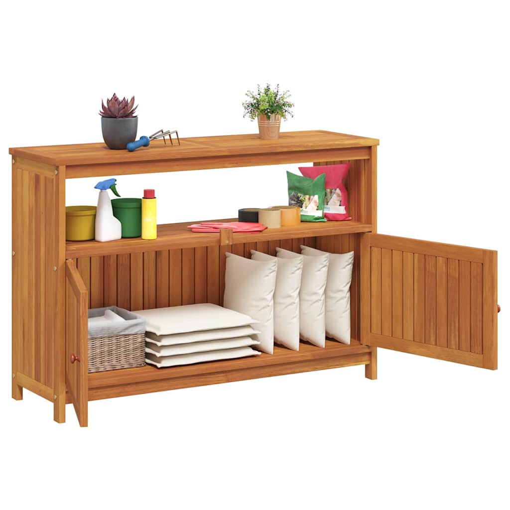 vidaXL Table console de jardin 110x35x75 cm bois massif d'acacia - Image 4