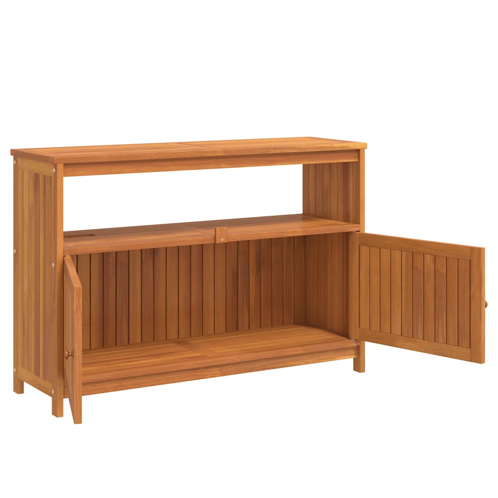 vidaXL Table console de jardin 110x35x75 cm bois massif d'acacia - Image 5