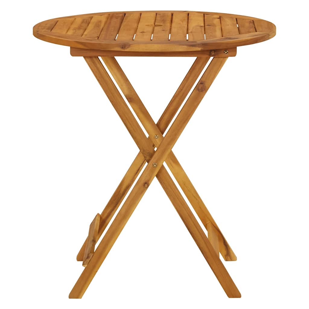vidaXL Table pliable de jardin 70 cm Bois d'acacia solide - Image 5