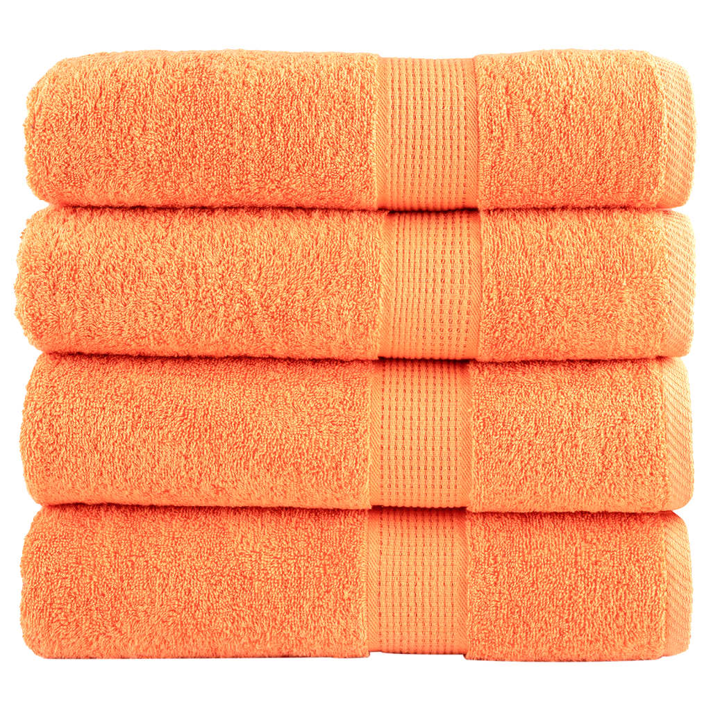 vidaXL Serviettes de douche de qualité supérieure SOLUND 4 pcs orange