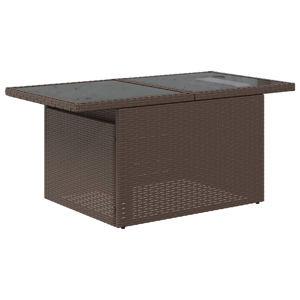 vidaXL Salon de jardin avec coussins 7 pcs marron résine tressée - Image 5
