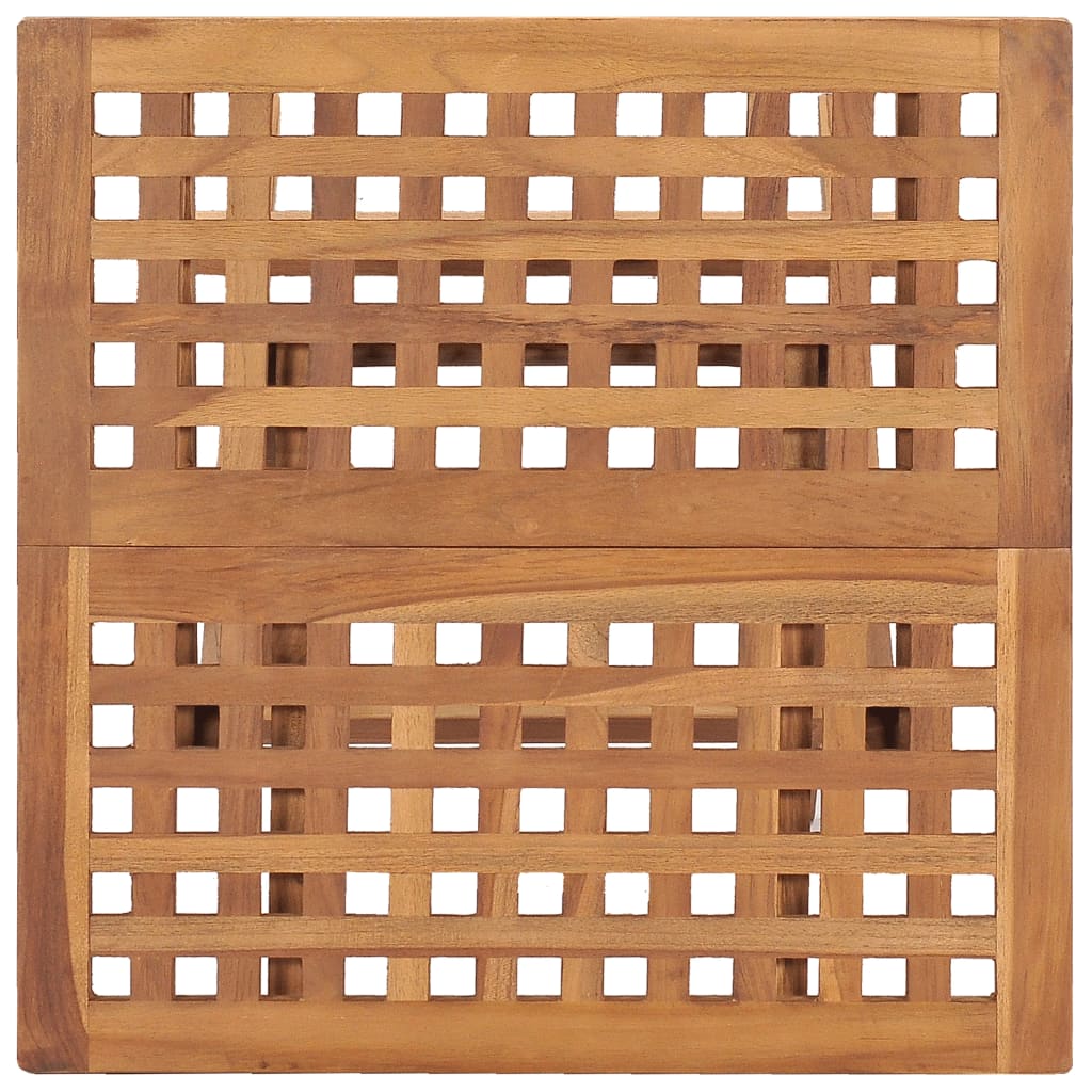 vidaXL Table pliable de jardin 50x50x50 cm Bois de teck solide - Image 5