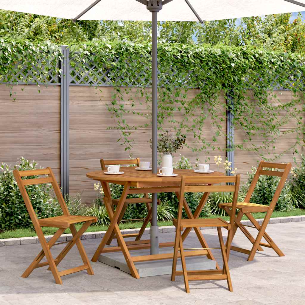 vidaXL Table pliable de jardin 110 cm Bois d'acacia massif