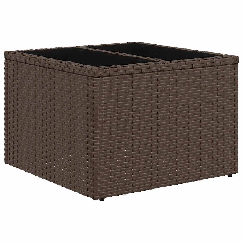 vidaXL Salon de jardin avec coussins 7 pcs marron résine tressée - Image 6