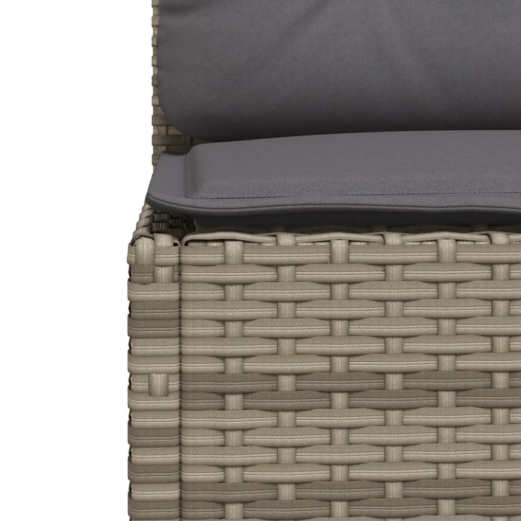 vidaXL Salon de jardin avec coussins 7 pcs gris résine tressée - Image 6