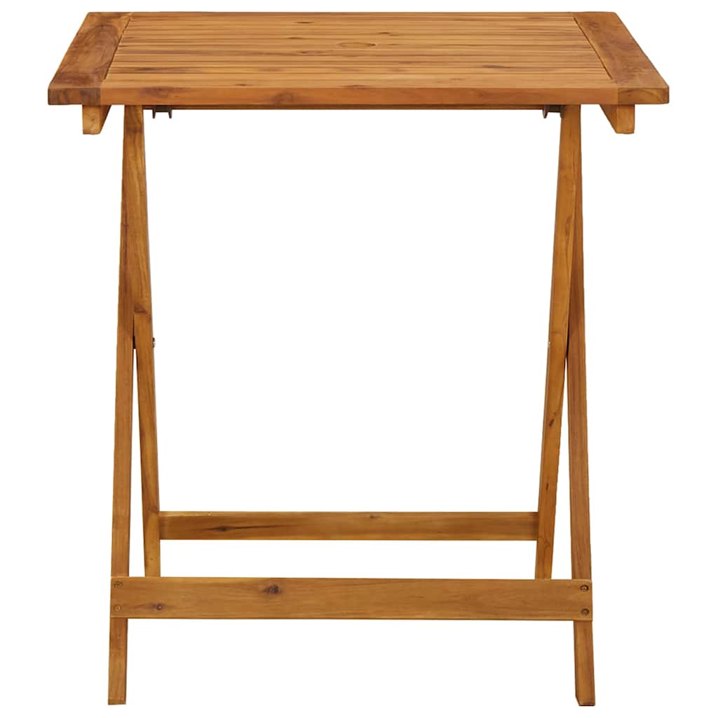 vidaXL Table pliable de jardin 70x70x75 cm Bois d'acacia massif - Image 4