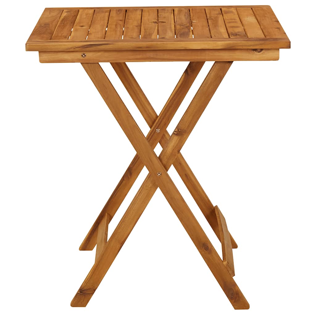vidaXL Table pliable de jardin 70x70x75 cm Bois d'acacia massif - Image 5