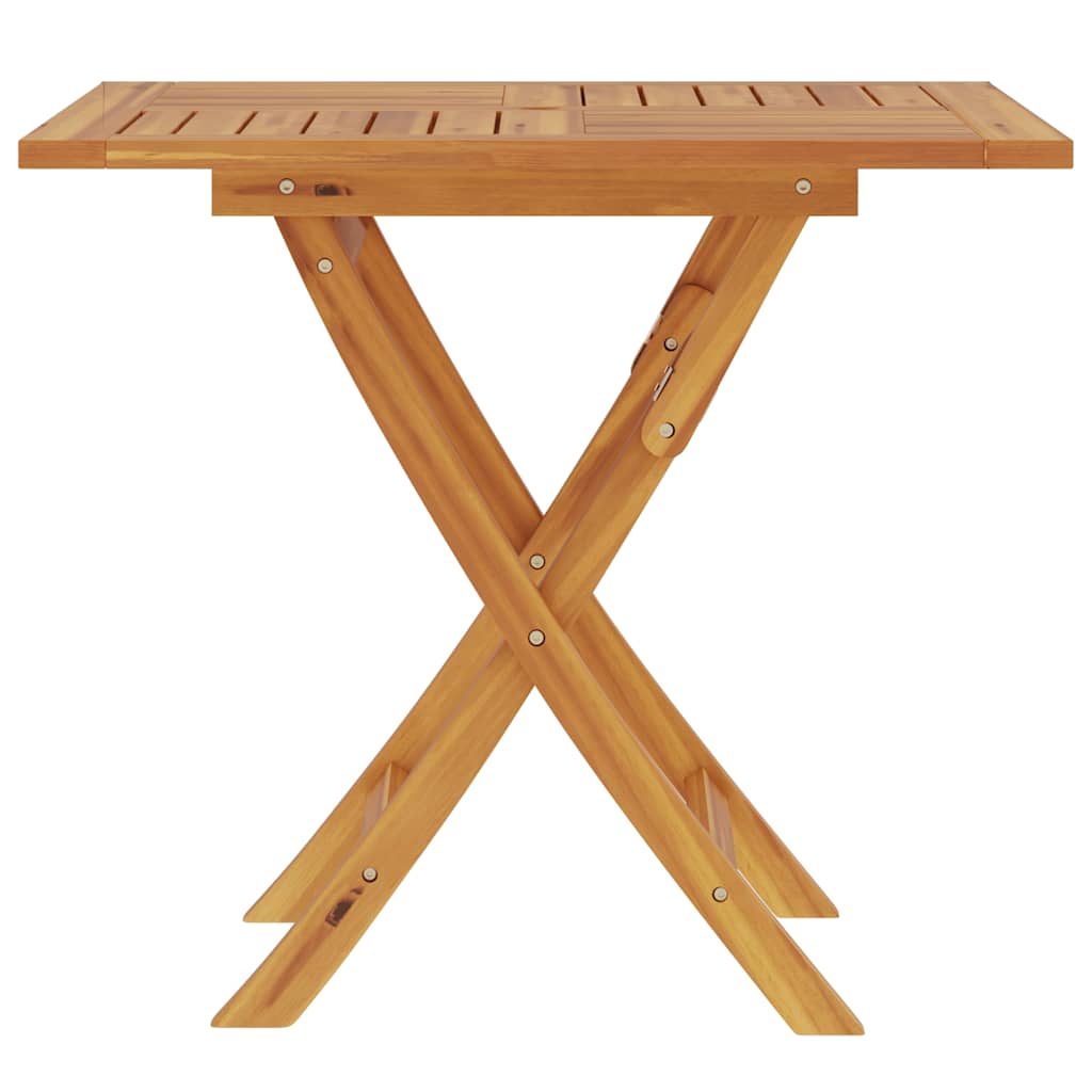 vidaXL Table pliable de jardin 85x85x76 cm Bois de teck solide - Image 4