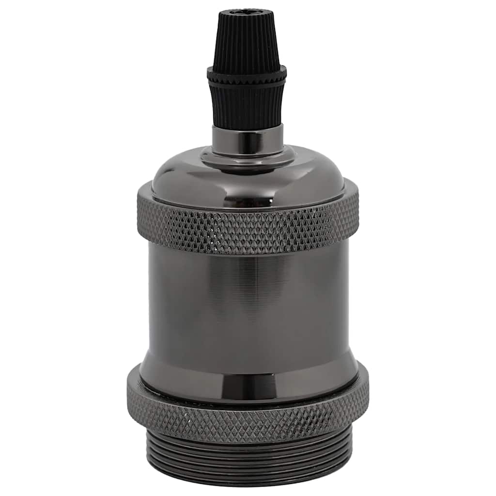 vidaXL Douilles de lampe 2 pcs noir brillant E27 - Image 3