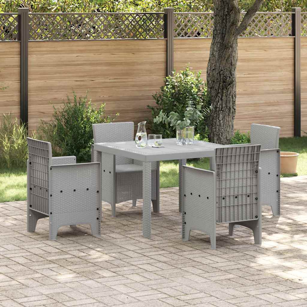 vidaXL Table de Jardin Gris clair 100 x 100 x 73 cm polyrotin