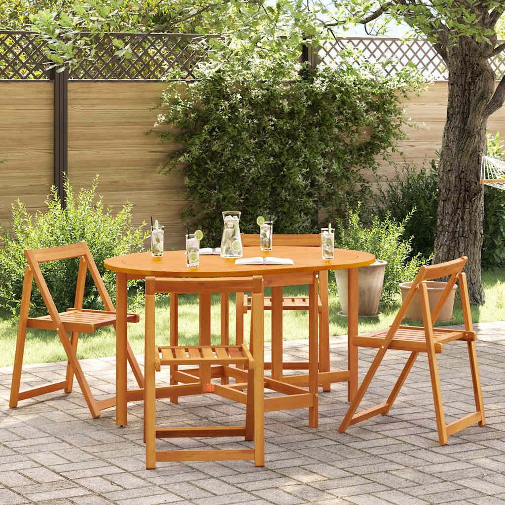 vidaXL Table de Jardin 5 pcs Marron 110 x 60 x 72 cm
