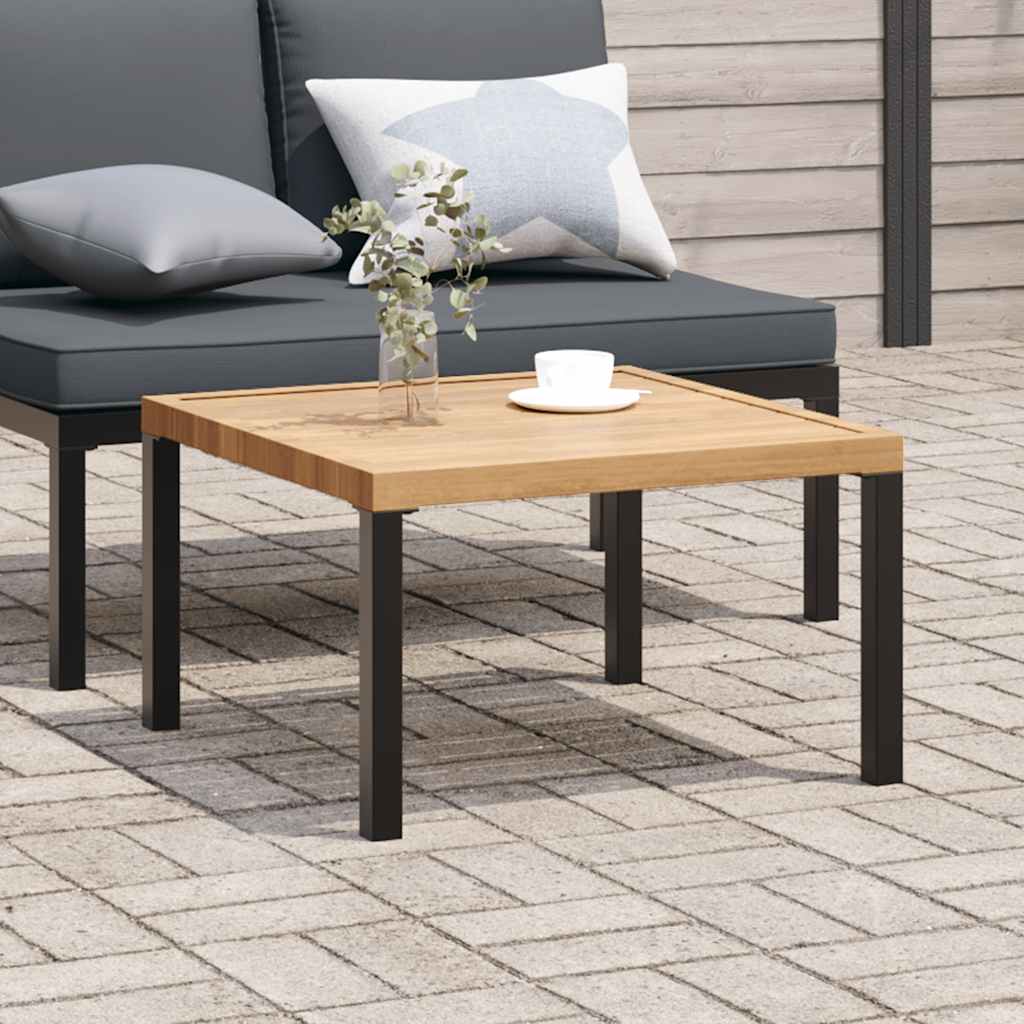 vidaXL Table basse de jardin noir 65x65x40 cm aluminium