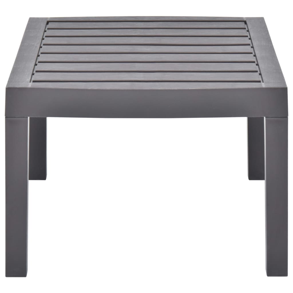 vidaXL Table de jardin Moka 78x55x38 cm Plastique - Image 3