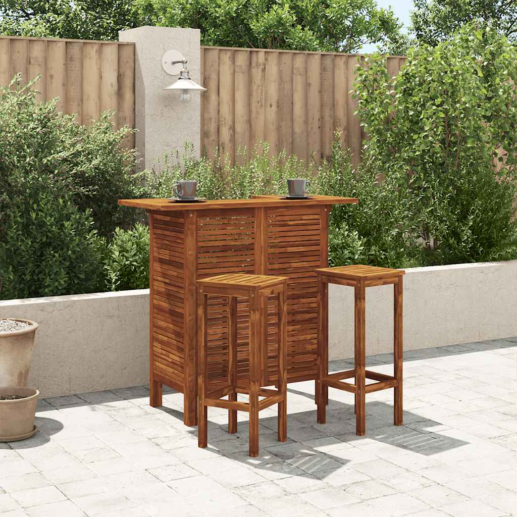 vidaXL Table de bar 110 x 50 x 105 cm Bois d'acacia massif