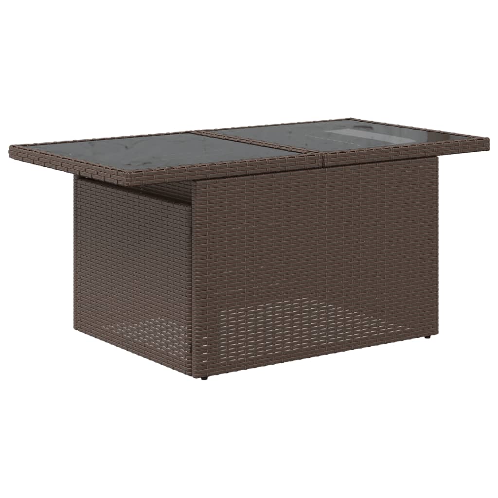 vidaXL Salon de jardin avec coussins 7 pcs marron résine tressée - Image 3