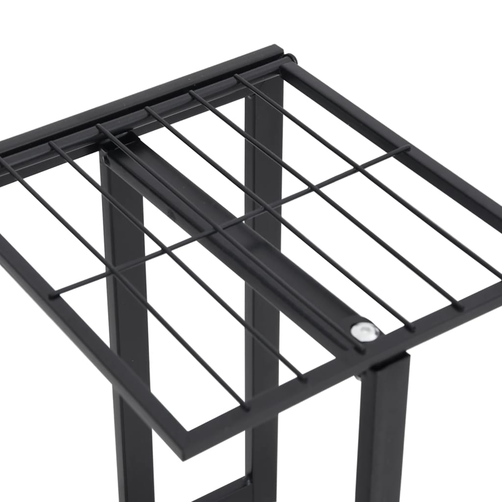 vidaXL Support pour plantes 5 niveaux 43x22x98 cm Noir Métal - Image 6