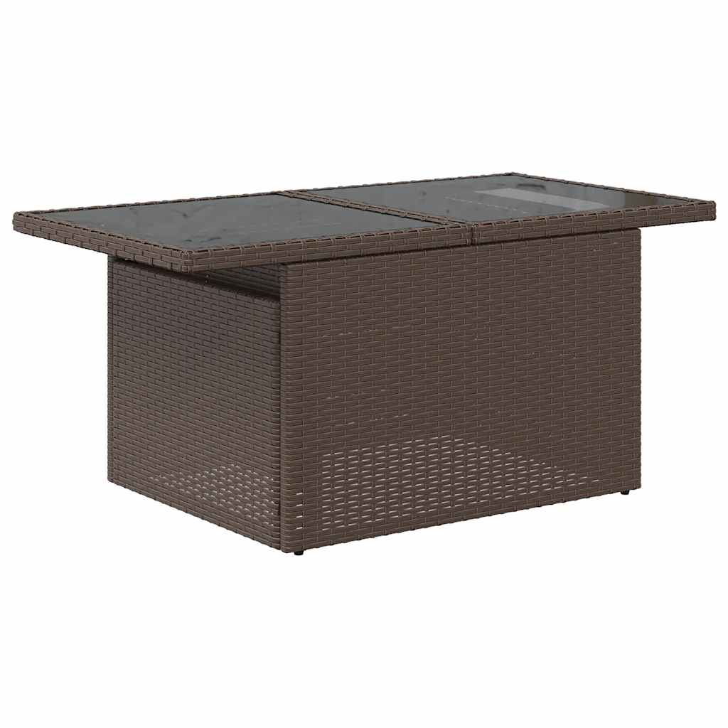 vidaXL Salon de jardin avec coussins 7 pcs gris résine tressée acacia - Image 6